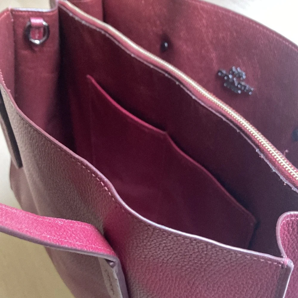 Coach structured leather